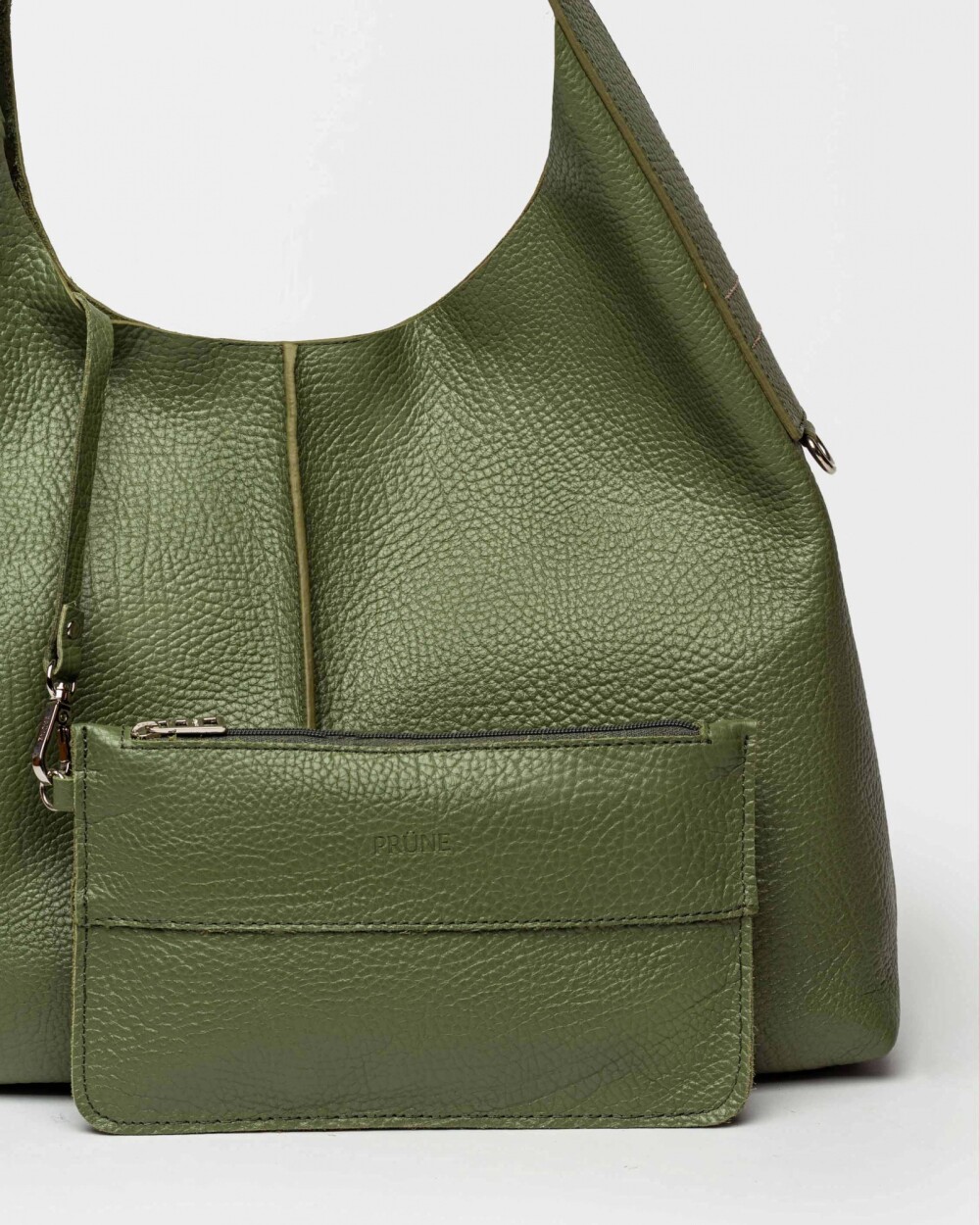 Bolso Tanner en cuero graneado Verde