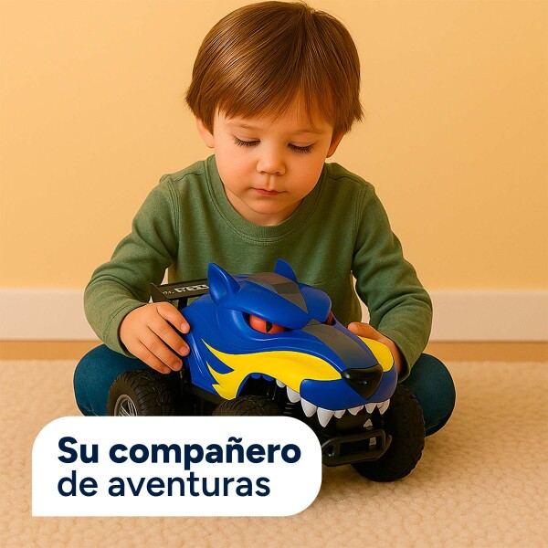 Auto A Control Remoto Recargable Monster Todo Terrreno Atrix Color Azul