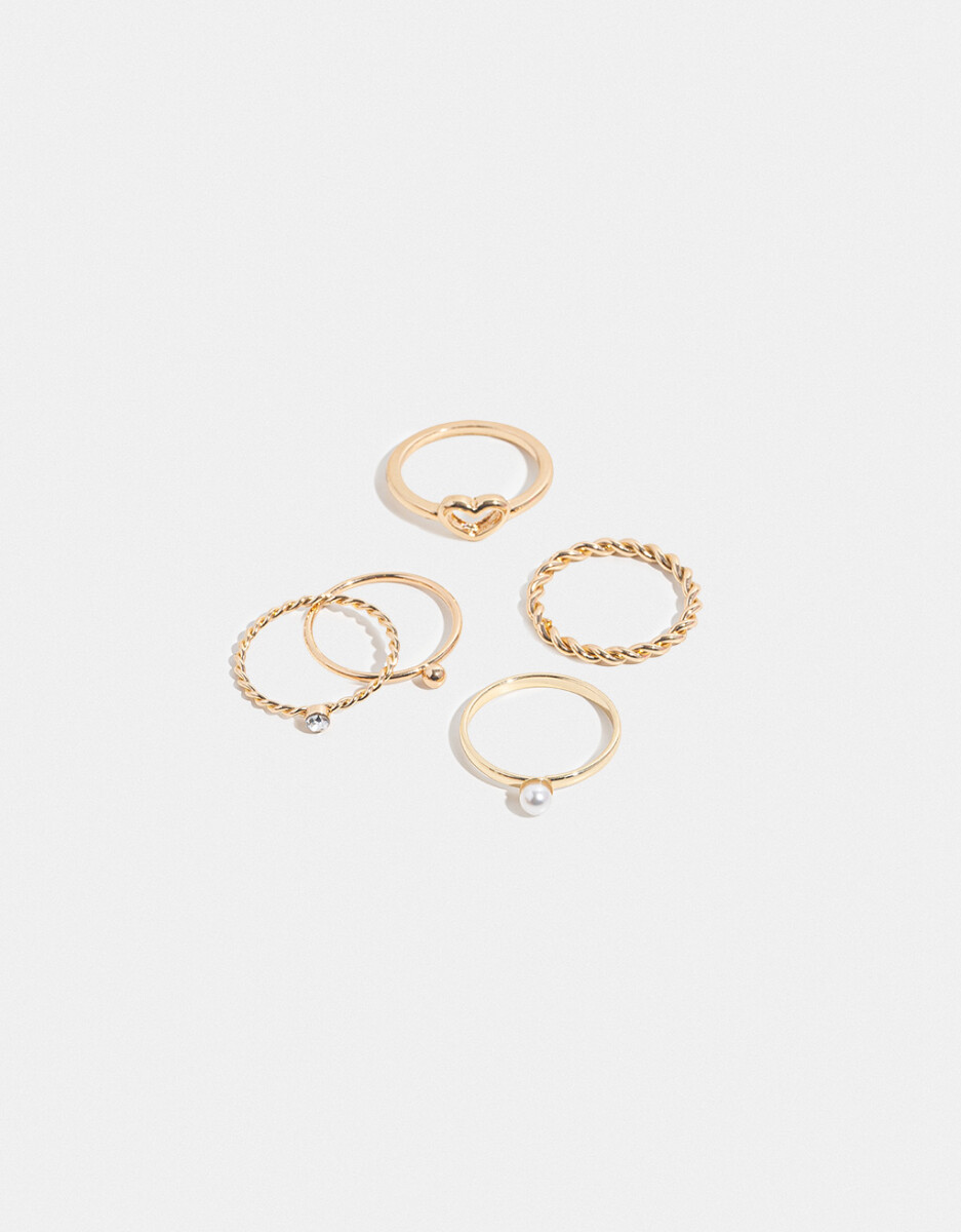 Set Anillos De Metal 