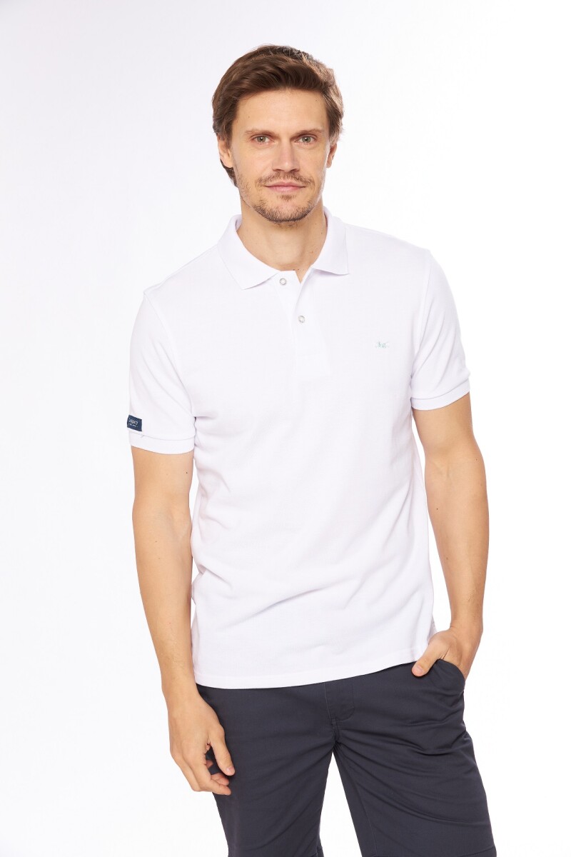 REMERA POLO PIQUE - Blanco 