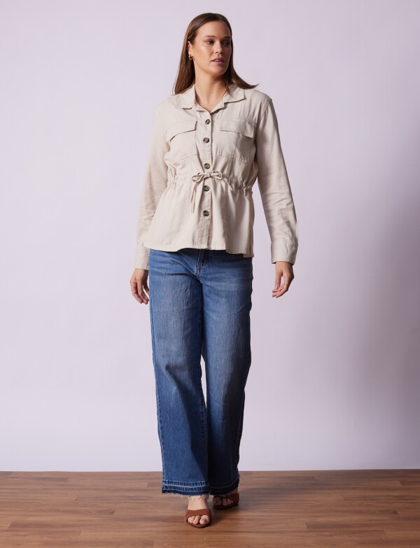 Sobrecamisa Lino BEIGE