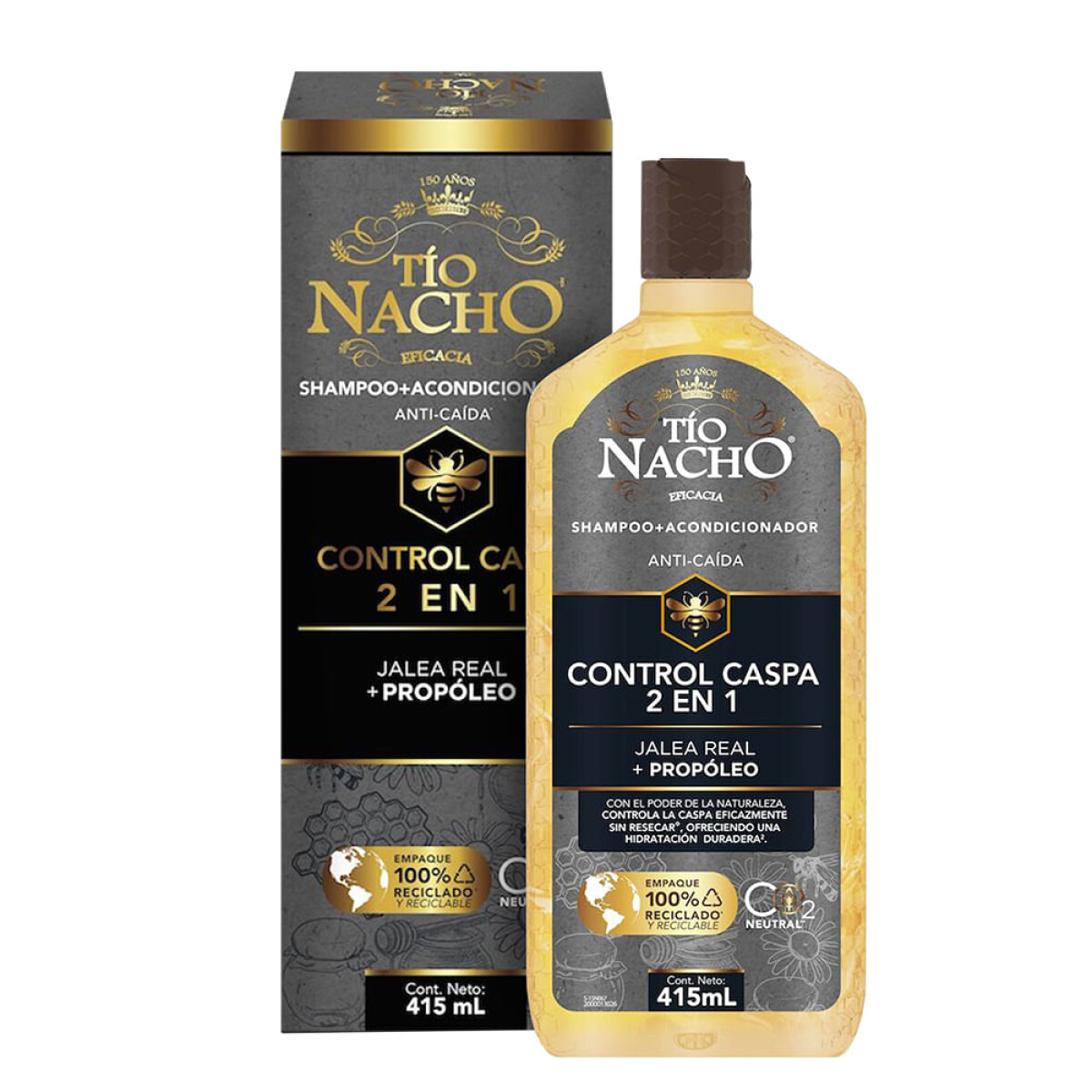 Shampoo Tío Nacho Control Caspa 2 en 1 415ml 