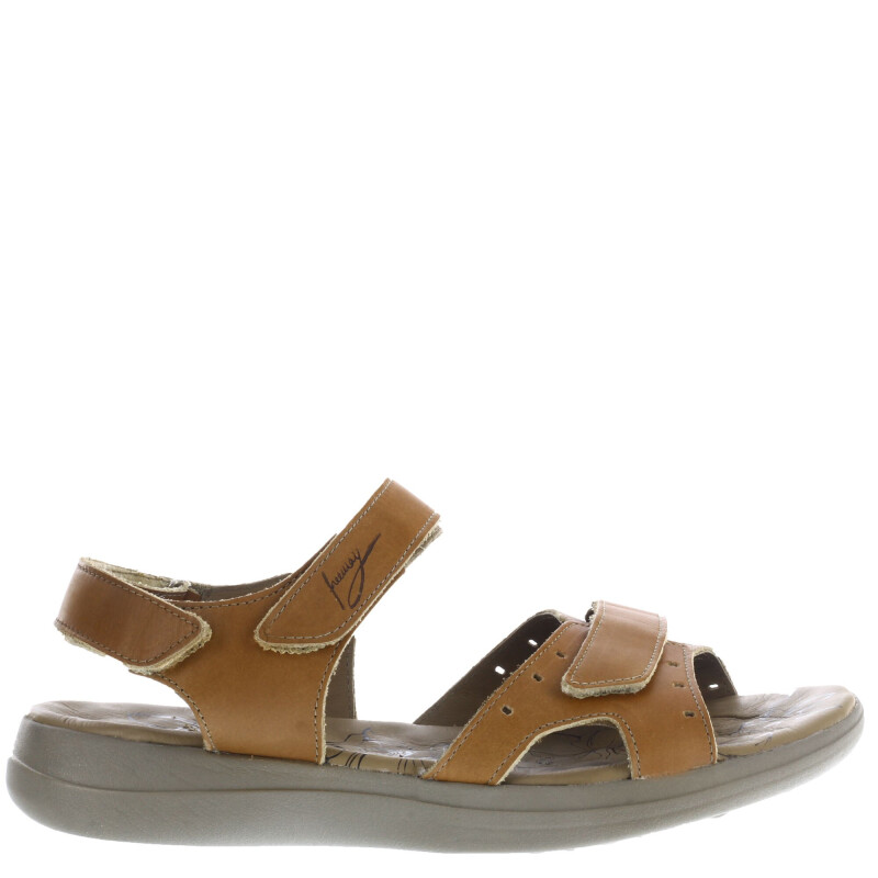 Sandalias de Mujer Freeway Casual c/Velcro Marrón Fósil - Marrón Whisky