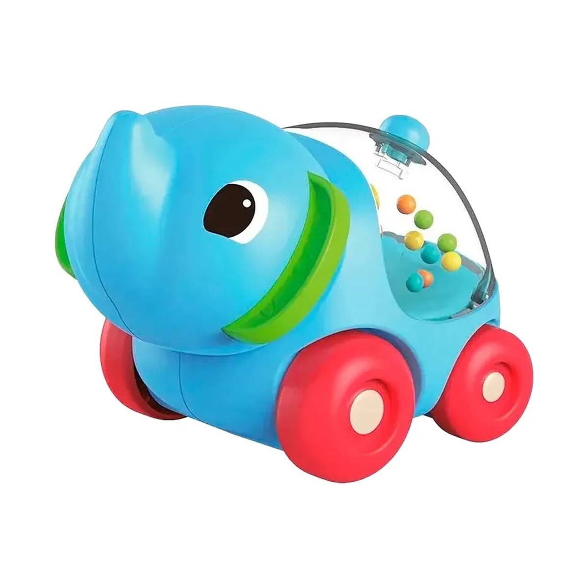 Autito Sonajero Animal Auto Rodante en Plástico Bebé Huanger - Celeste 