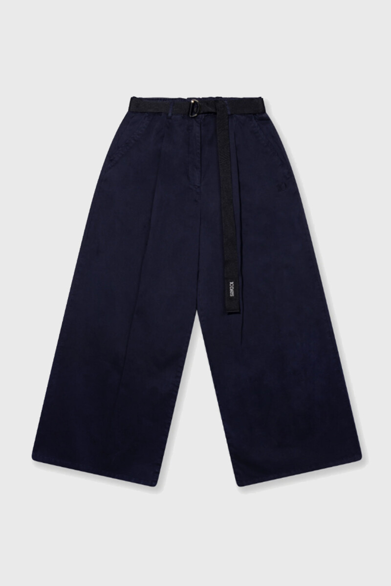WIDE PANTS TWILL Azul