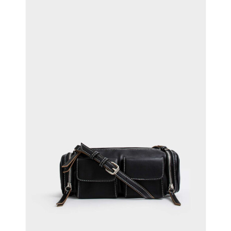 Bandolera Multipocket Suede Negro