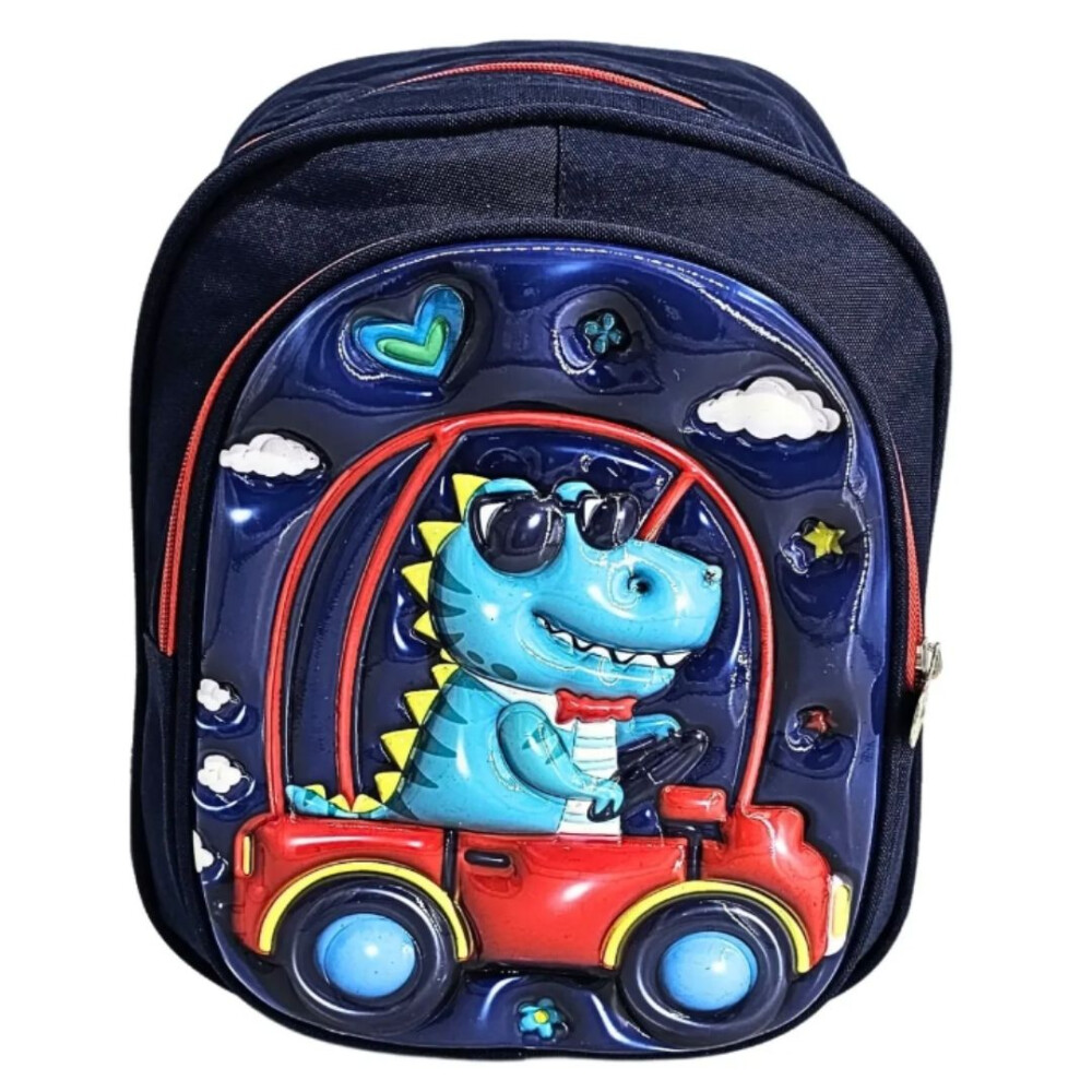 Mochila Estampada Con Relieve Pre-escolar Dinosaurio