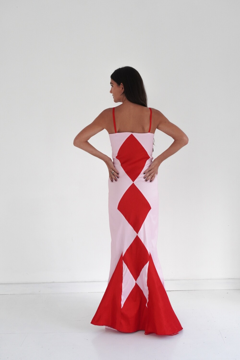 Mermaid Rombo Dress Rosa / Rojo