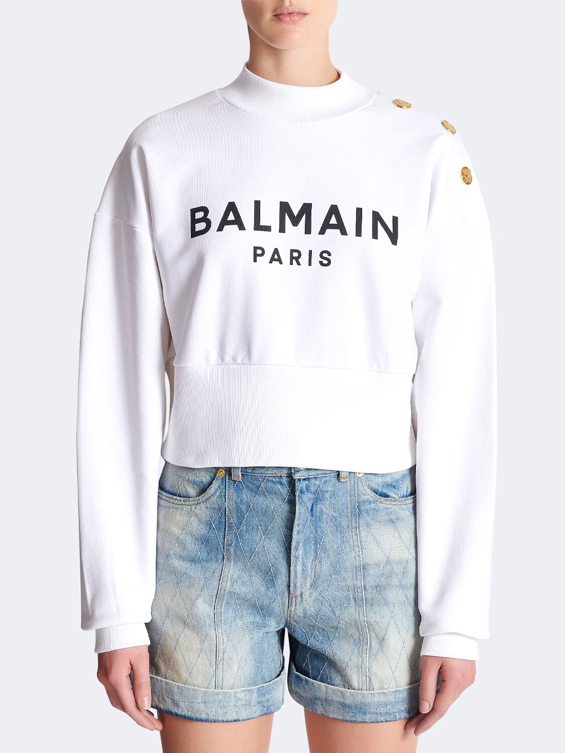 BALMAIN - SWEATSHIRT ESTAMPADO PARIS Negro