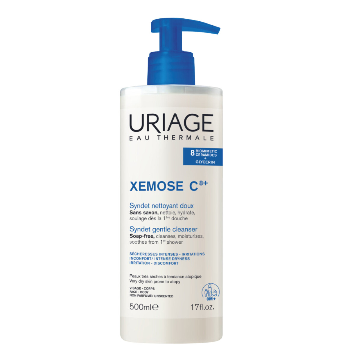 Gel-Crema Limpiador Uriage Xémose para Piel Muy Seca y Atópica 500ml 