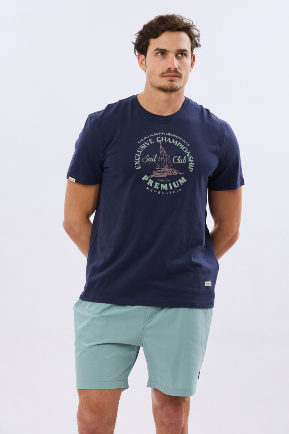 SHORT DE BAÑO FLEX LISO Denim