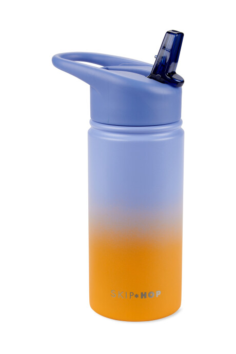 Botella Wander de acero inox. con sorbito, en degradé azul Sin color