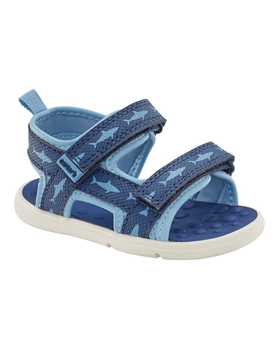 Sandalias con velcro, diseño tiburón 