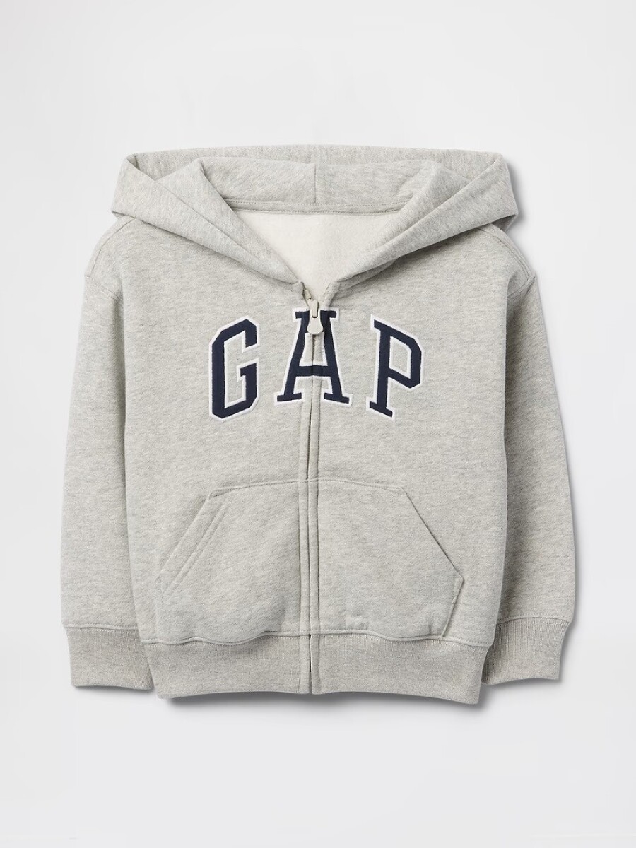 Canguro Con Cierre Logo Gap Toddler Niño - Light Heather Grey 