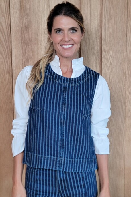 Chaleco Cadaqués Stripped raya azul