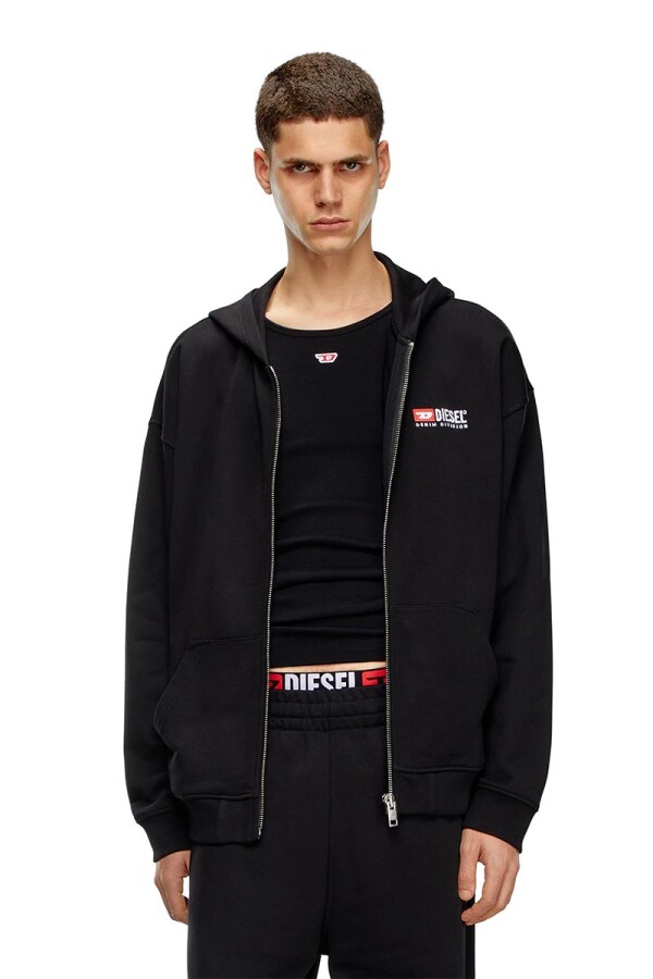 Polerones Para Hombre S-Boxt-Hood-Zip-Div Negro