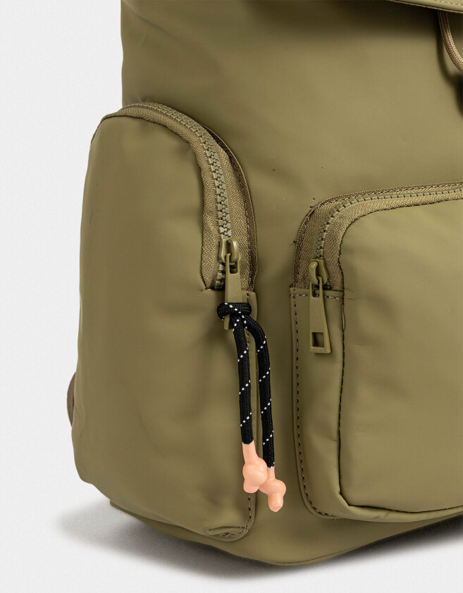 Mochilas Urbanas Deportivo Mochila Efecto Engomada - Verde Kaki