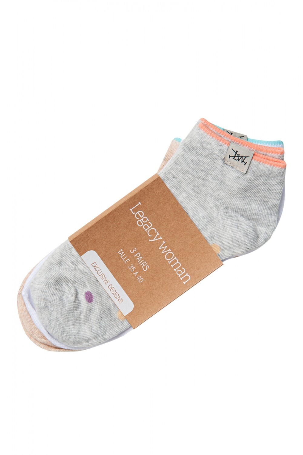 MEDIA PUNTOS PACK X 3 Gris