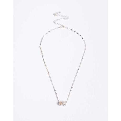 Collar Con Charms De Cubic Zirconia Plateado