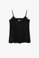 TOP LINO ENCAJE Negro