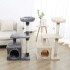 Rascador Torre 3 Niveles Felpa Y Sisal Para Gato Con Cama Color Variante Marron