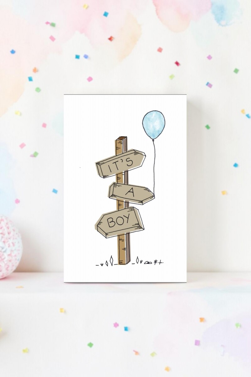 Tarjeta 10x15 baby shower - DISEÑO 4 
