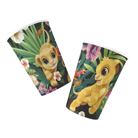 Cotillón Vaso Descartable x 8 Animalitos de la Selva Disney U