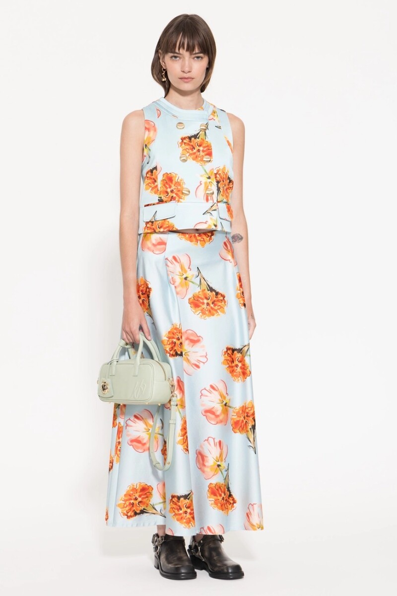 POLLERA MAGNOLIA Celeste