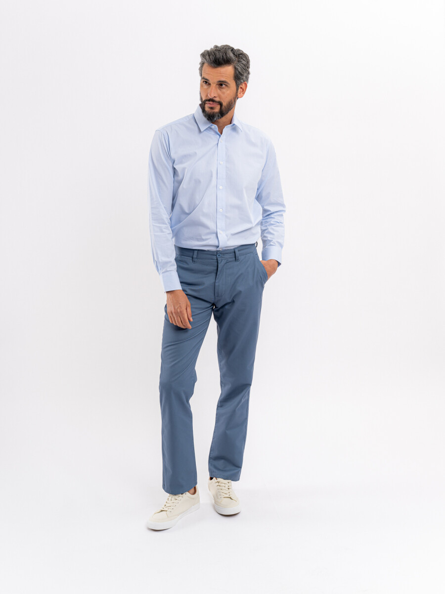 Pantalon chino - azul piedra 