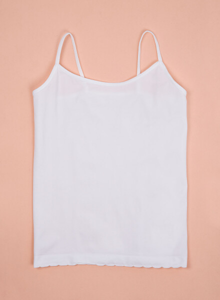 Camiseta bretel fino teens Blanco