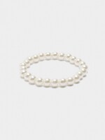 Pulsera Elástica De Perlas blanco