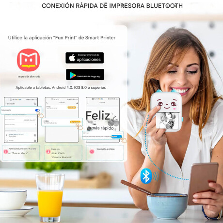 Mini Impresora Térmica Portátil USB + 13 Rollos Fotos Mini Impresora Térmica Portátil USB + 13 Rollos Fotos