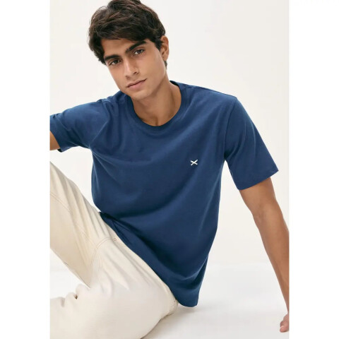 CAMISETA MM MASC AZUL MESCLA