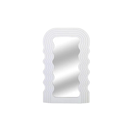 Espejo de tocador con marco en forma de ondas Blanco