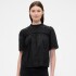 V-SS EYELET SCALLOP TOP BLACK 22