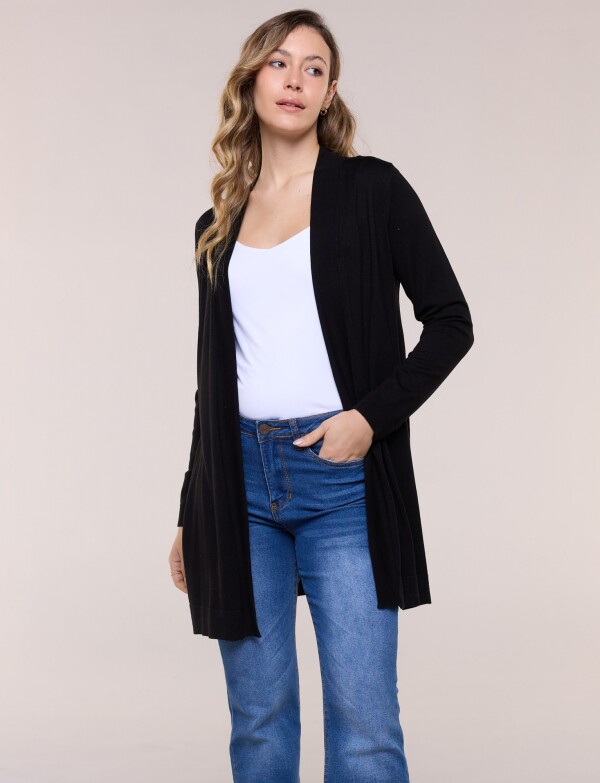 Cardigan Liviano Abierto NEGRO