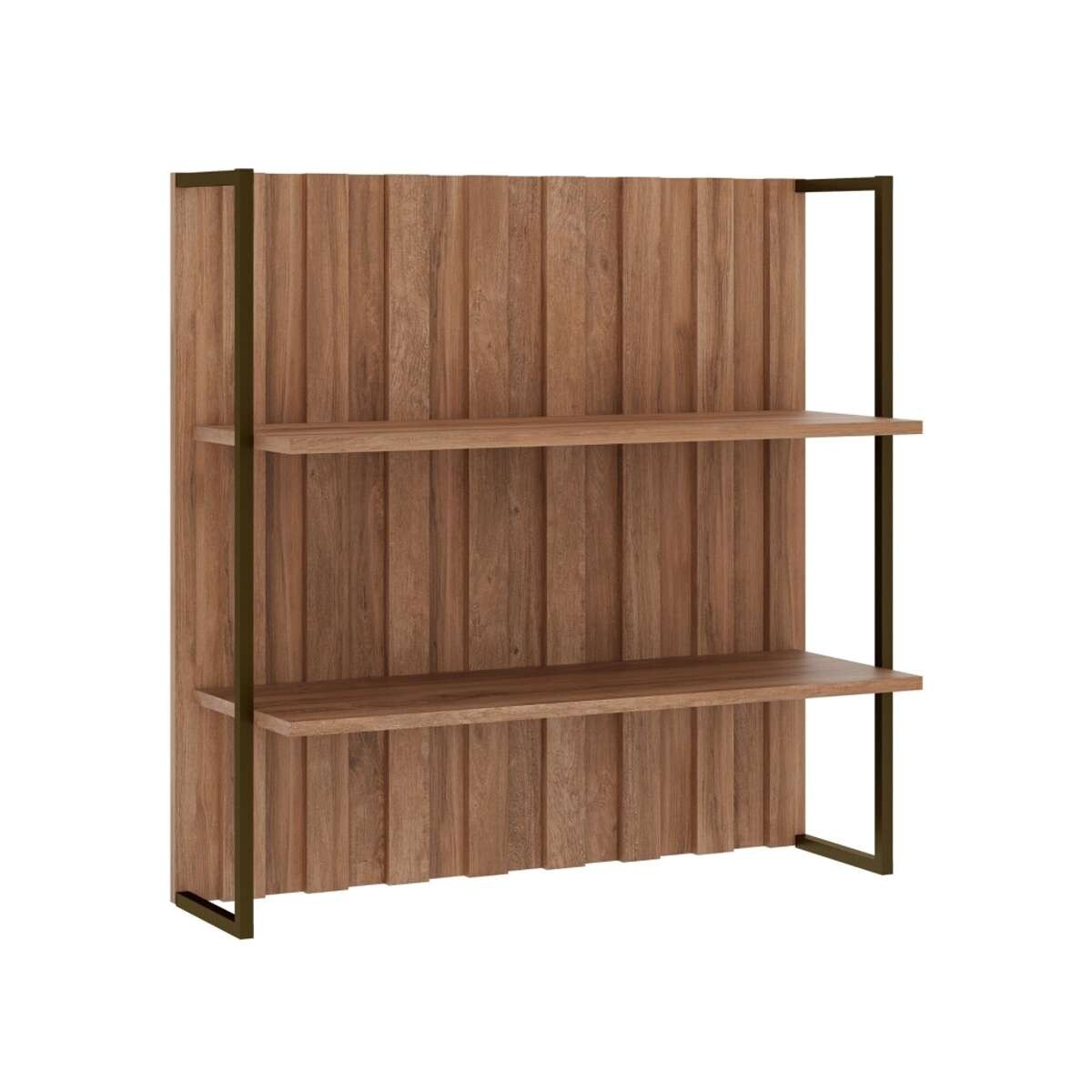 Aereo Americana 80 cm Listones Oro 2 Estantes - Gris 