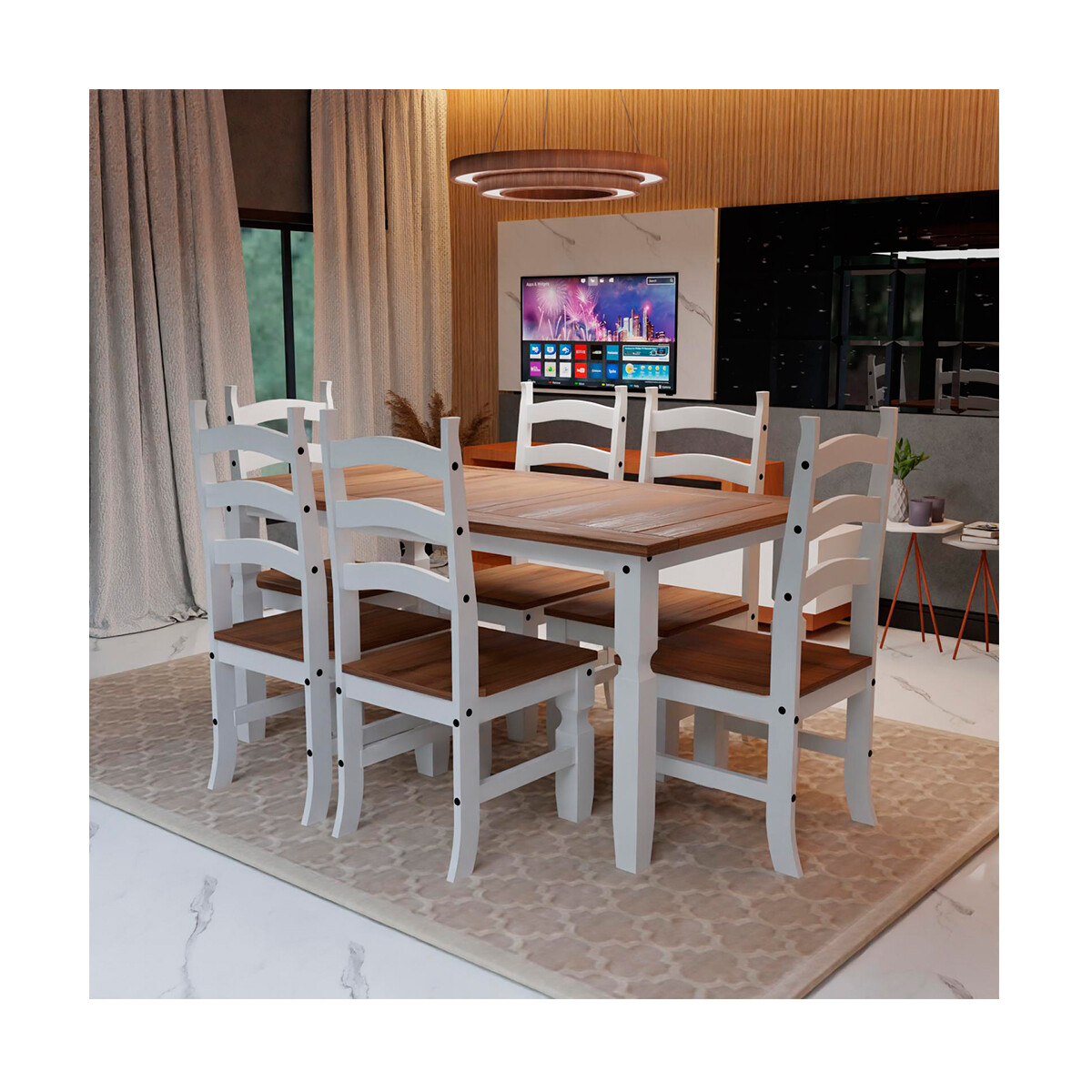 Juego De Comedor Corona 6 Sillas Nevada Smgb 