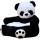 Sillón Puff Peluche Asiento Niños Animales Infantil Oso Panda