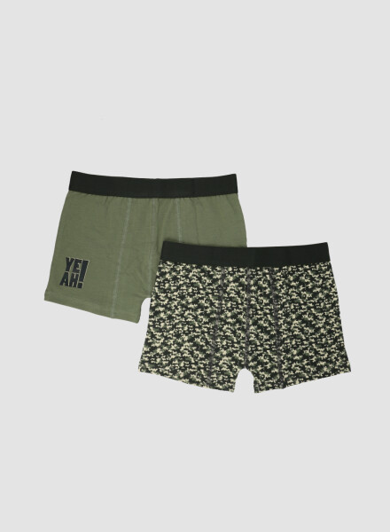 Pack x2 boxer niño Verde oscuro