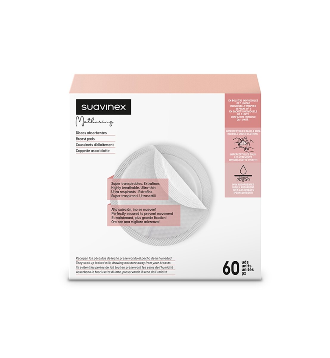 Discos absorbentes mega pack x60 unidades SUAVINEX 