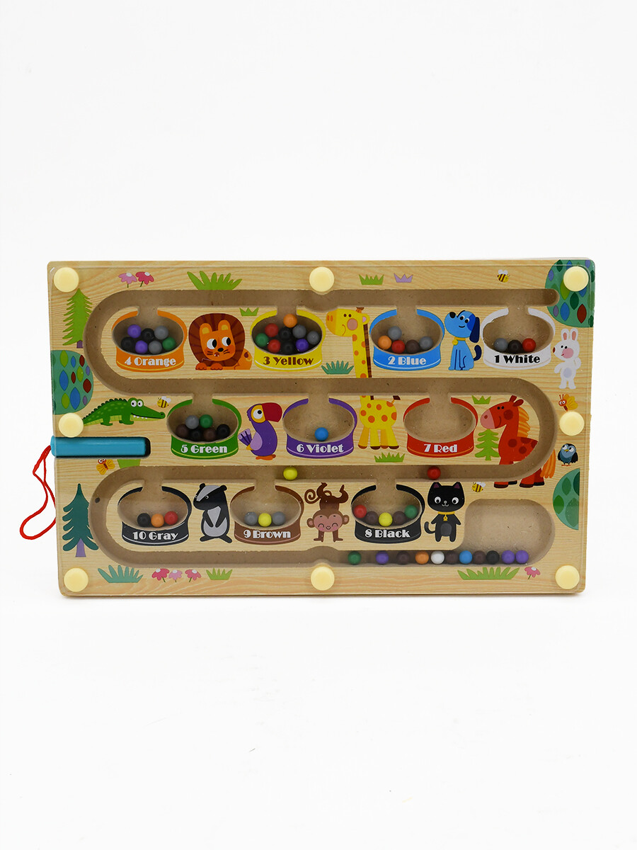 JUEGO MAGNETICO ANIMALES Y COLORES - MADERA 