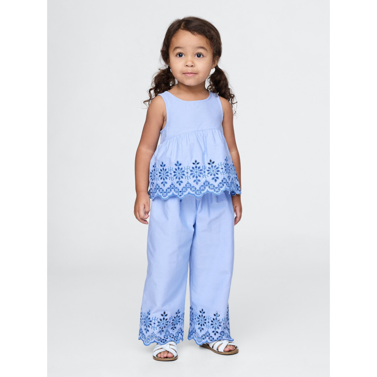 WOVEN TANK X PANT SET - BLUE CRYSTAL 