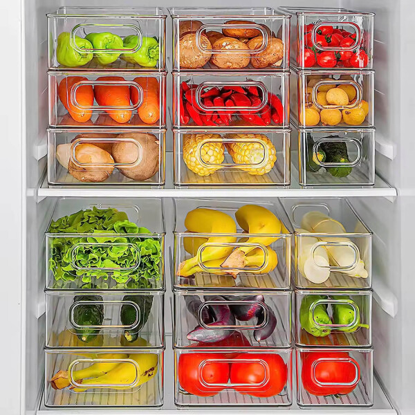 Set De 8 Canastos Organizadores Para Refrigerador Heladera Set De 8 Canastos Organizadores Para Refrigerador Heladera