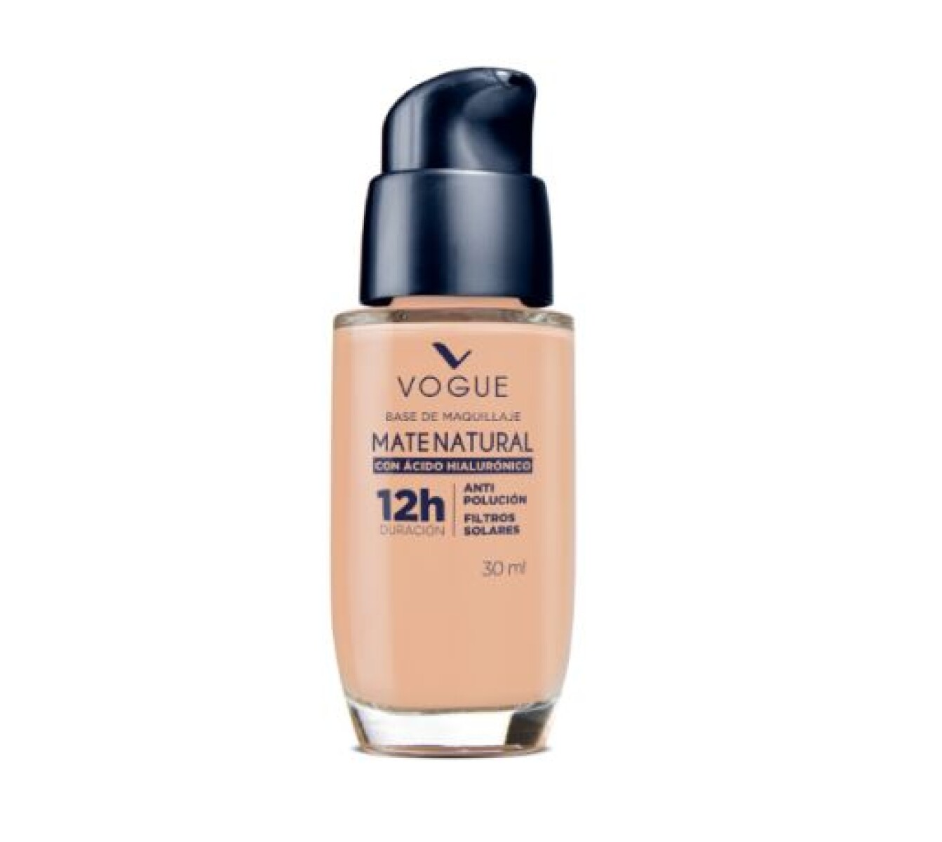 Vogue Base Mate con Ácido Hialurónico Tono Trigo 30ml – Cobertura Ligera y Natural