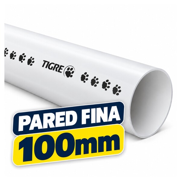 CAÑO TUBO PVC 100MM 3 METROS LIVIANO 1.8MM TIGRE Caño Tubo Pvc 100mm 3 Metros Liviano 1.8mm Tigre