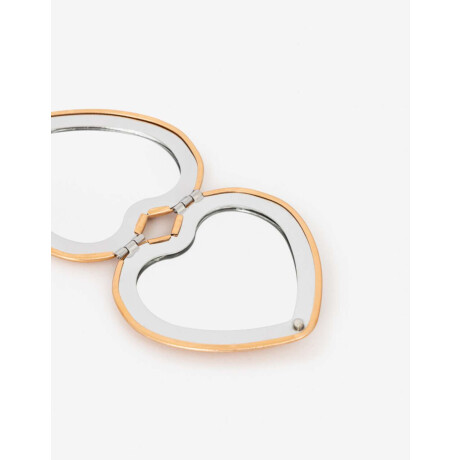 Espejo Plegable De Cartera Rosa Metalizado