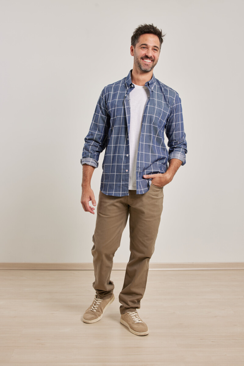 CAMISA HARRY - Azul/blanco 