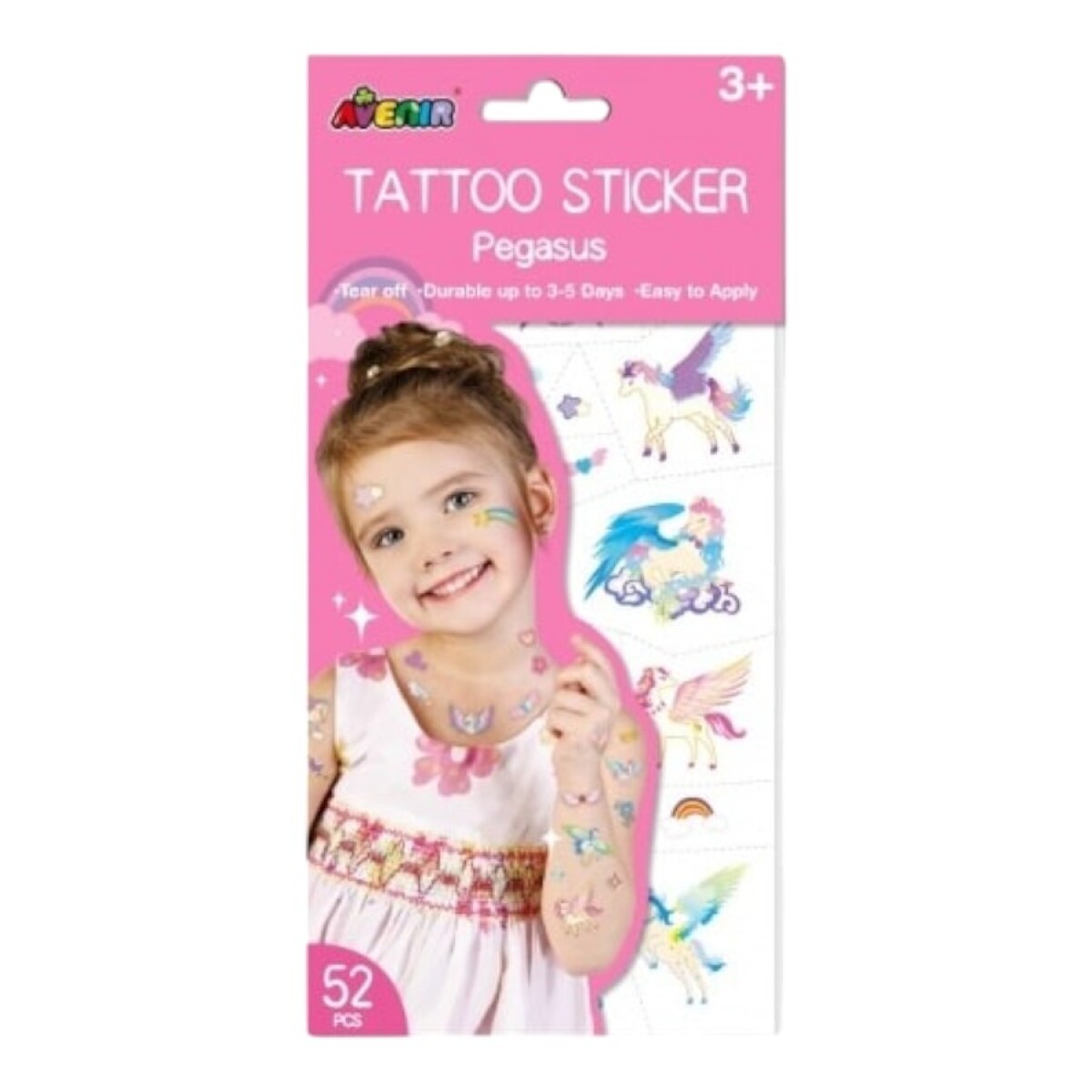 Tattoo Stickers Infantiles 50 Pzs - Unicornio 
