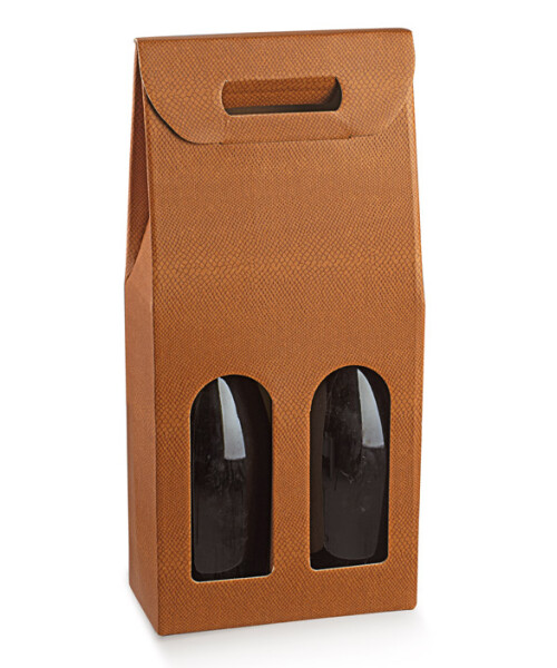Caja c/ventana 2 botellas 18x9x38,5 - 38359 - SKIN DESERT Caja c/ventana 2 botellas 18x9x38,5 - 38359 - SKIN DESERT